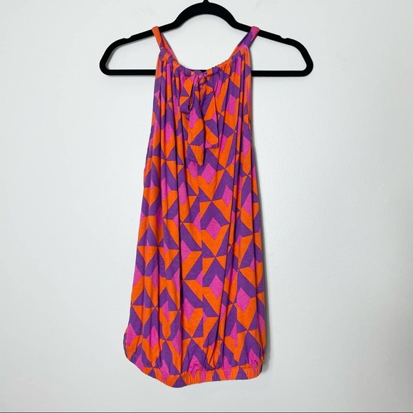 Macbeth Collection by Margaret Josephs Orange and Purple Tank Top - Picture 3 of 4